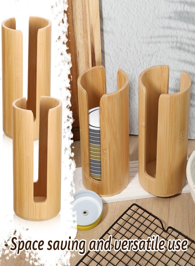 SHENLIU 2 Pack Mason Jar Lid Organizer, Wooden Vertical Storage Holder Suitable for Mason/Canning/Bamboo Lids(WIDE/REGULAR), Fit Perfectly, Stackable Steady - Image 4